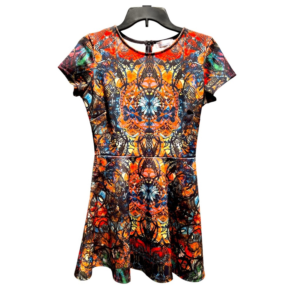 Short Sleeve Scuba Skater Dress